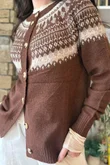 Ferguson Fair Isle Cardigan Chestnut